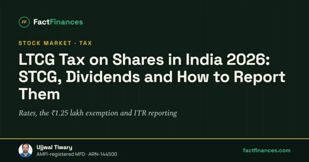 LTCG Tax on Shares in India 2026: STCG, Dividends and How to Report Them — FactFinances guide by Ujjwal Tiwary