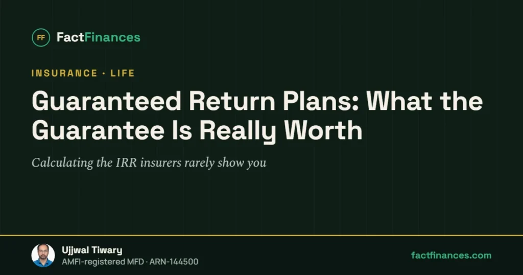 Guaranteed Return Plans: What the Guarantee Is Really Worth — FactFinances guide by Ujjwal Tiwary