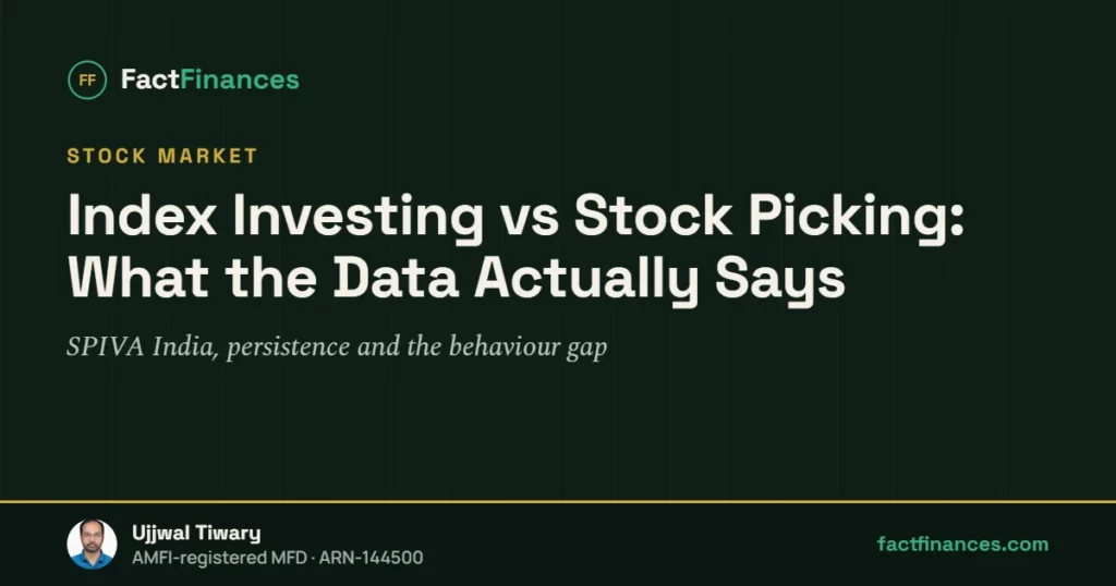 Index Investing vs Stock Picking: What the Data Actually Says — FactFinances guide by Ujjwal Tiwary