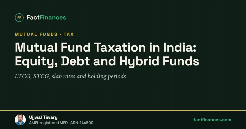 Mutual Fund Taxation in India: Equity, Debt and Hybrid Funds — FactFinances guide by Ujjwal Tiwary