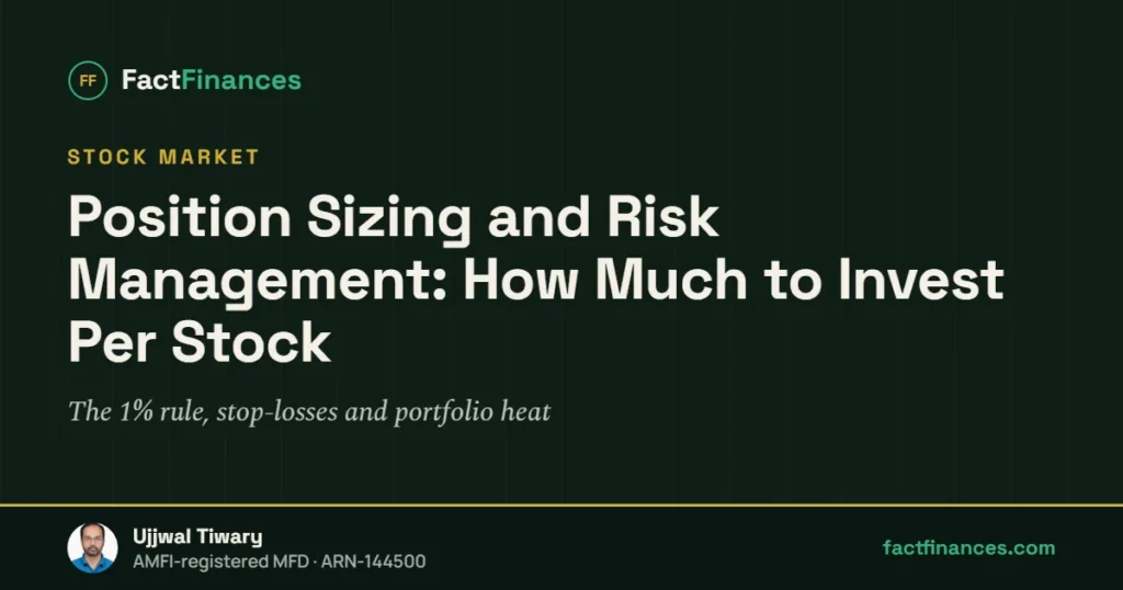 Position Sizing and Risk Management: How Much to Invest Per Stock — FactFinances guide by Ujjwal Tiwary